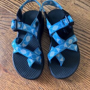 Chaco Kids Blue and Black Patterned Sandals